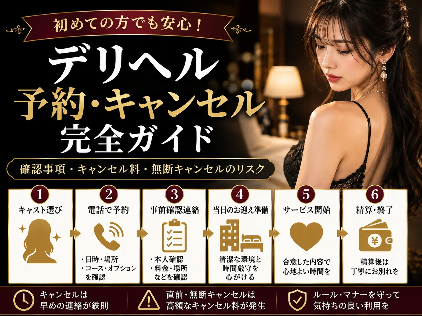 デリベル予約・キャンセル完全ガイド｜確認事項・キャンセル料・無断キャンセルのリスク