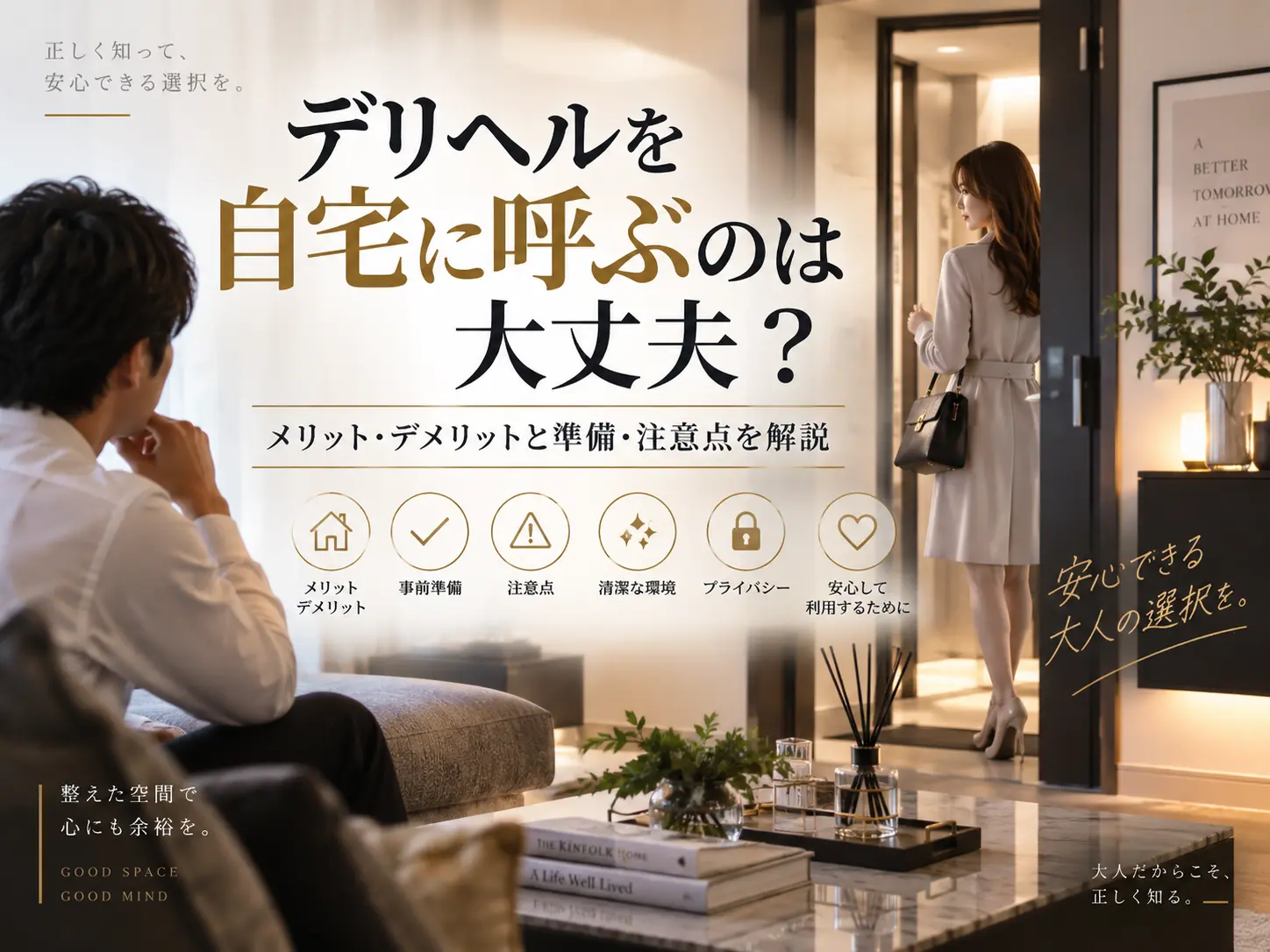 デリヘルを自宅に呼ぶのは大丈夫？メリット・デメリットと準備・注意点を解説